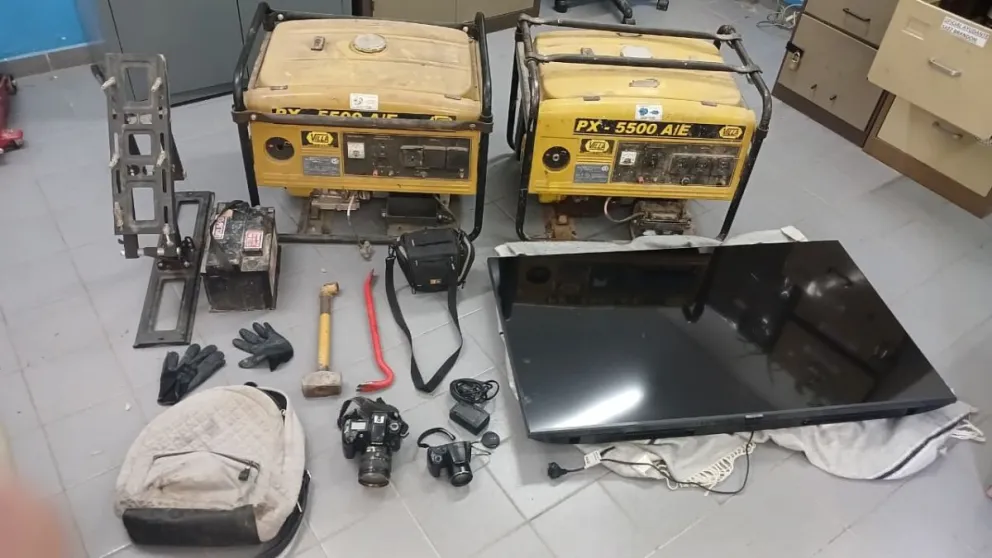 El allanamiento se realizó en una casa de calle Angelleli. Foto: Policía de Río Negro.