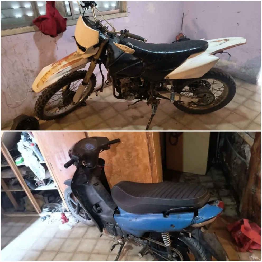 Las motos quedaron a disposición de la justicia. Fotos gentileza