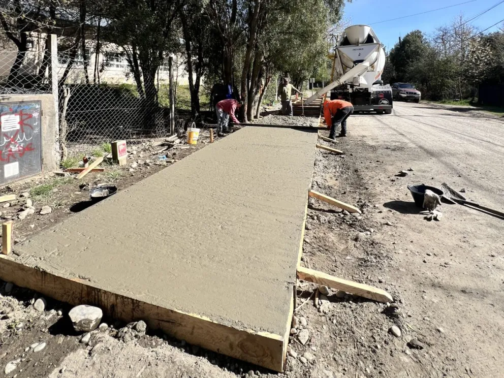 La obra se realizó en un mes. Fotos: Municipalidad de Bariloche.