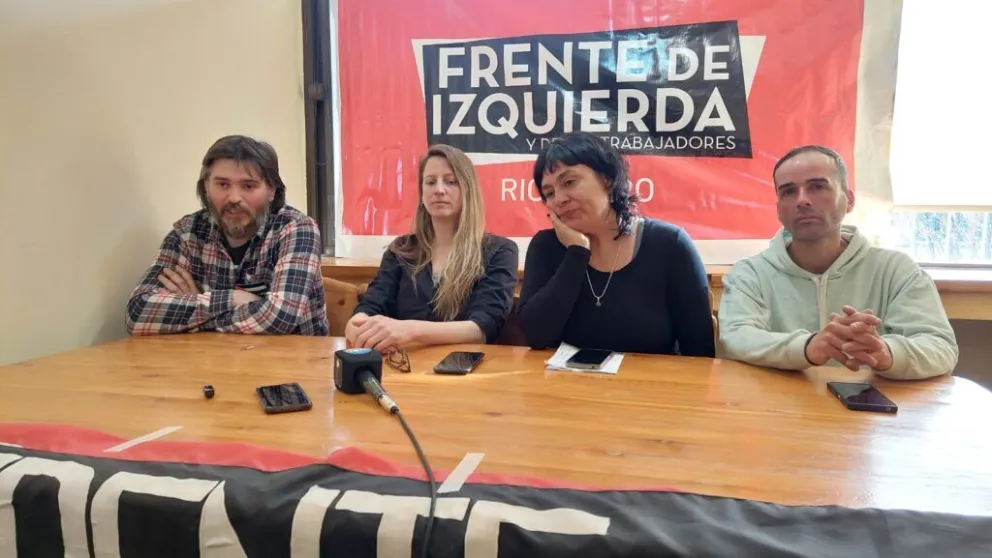 Jorge Paulic, Alhué Gavuzzo, Paula Gramajo y Gabriel Musa son los candidatos rionegrinos del Frente de Izquierda. Foto: Diario Periodismo de Izquierda. 