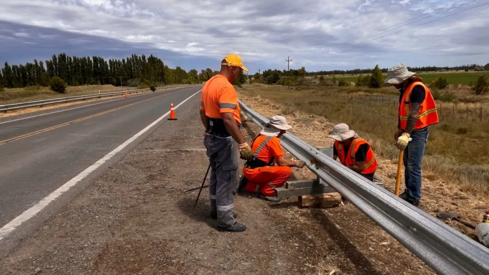 Las tareas son encabezadas por personal de Vialidad Nacional. Fotos: gentileza. 