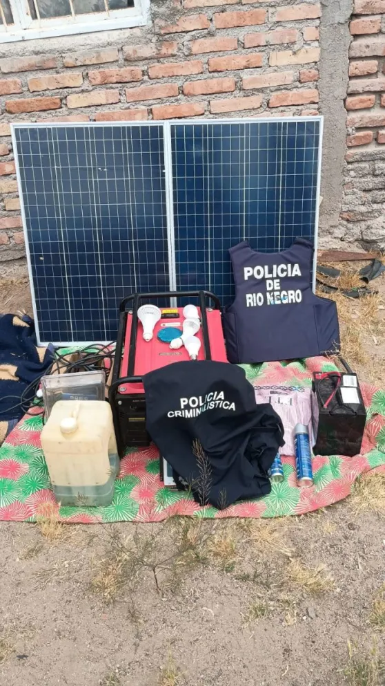 El hecho ocurrió en un predio privado del paraje Atraico. Foto: Policía de Río Negro.