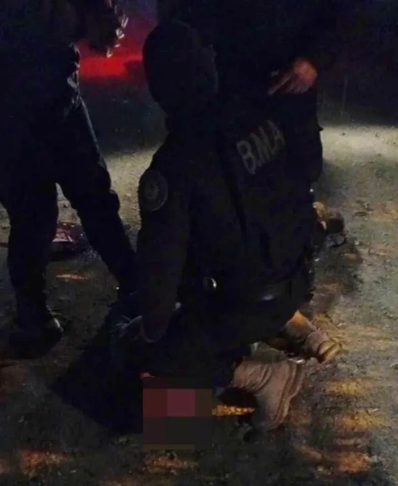 La Policía realizó un operativo de control en el domicilio del sujeto y logró detenerlo. Foto: Prensa Policía de Río Negro.