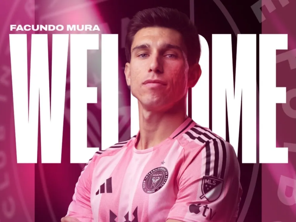 Facundo Mura en las redes sociales del Inter de Miami. El roquense estará junto a Messi. Foto: gentileza.