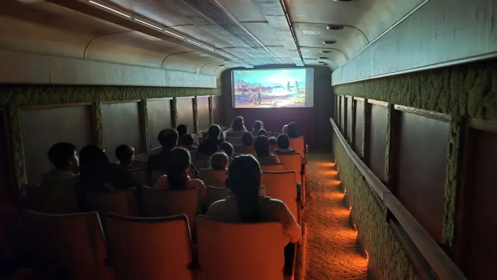 Hasta el 1 de marzo se puede disfrutar del vagón cine. Foto gentileza