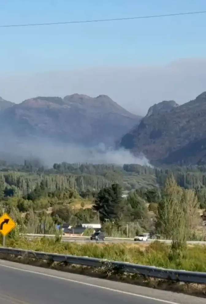Aún no trascendió el posible origen del fuego en la zona cercana a la ruta. 