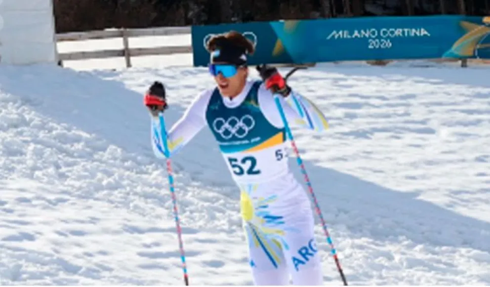 Franco y una actuación para la historia en el esquí de fondo. Brillante tarea. Foto: gentileza.