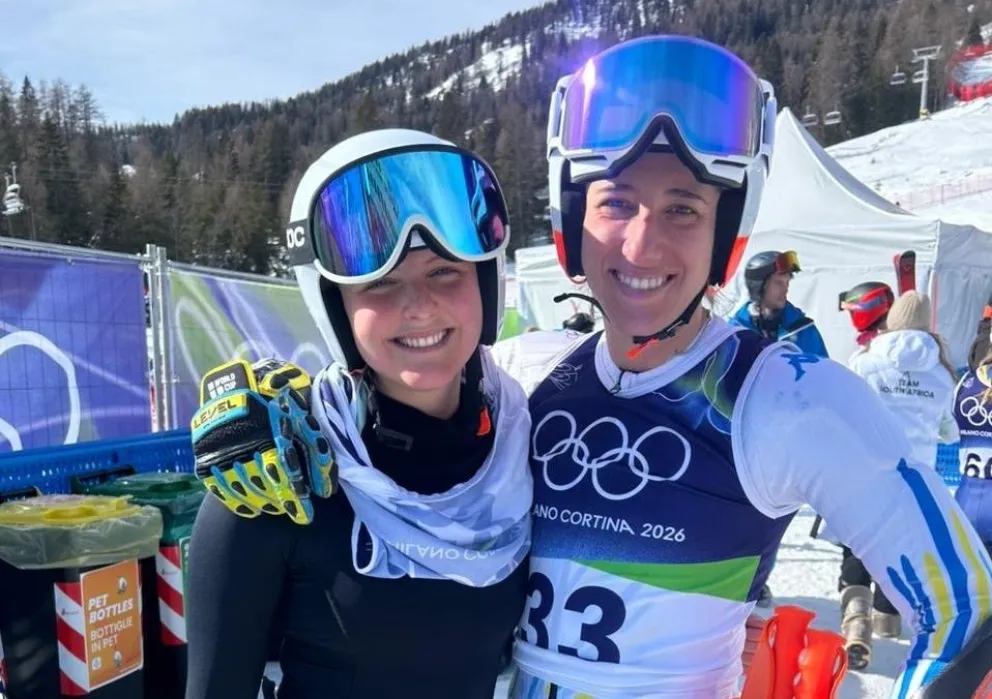 Nicole y Francesca sumaron otra jornada de mucha experiencia en la nieve italiana. Foto: gentileza.