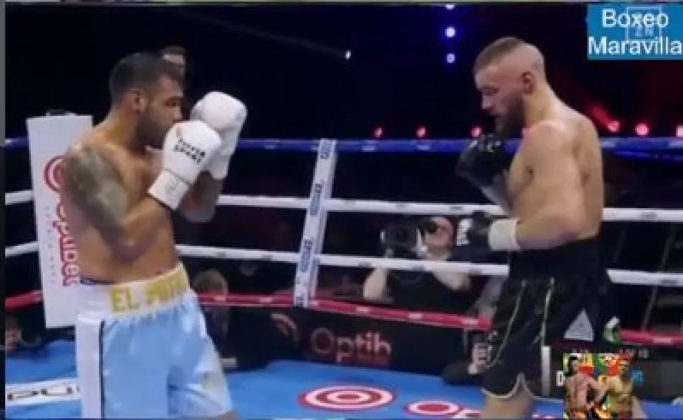 Luis aguantó la potencia del europeo, pero el triunfo de Volkovs fue claro en las tarjetas. Foto: redes sociales.