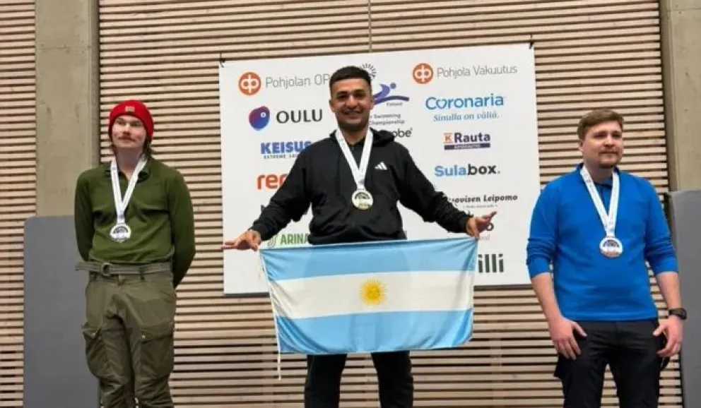 Federico Esteban, de Viedma al oro en el Mundial de Finlandia. Foto: gentileza.