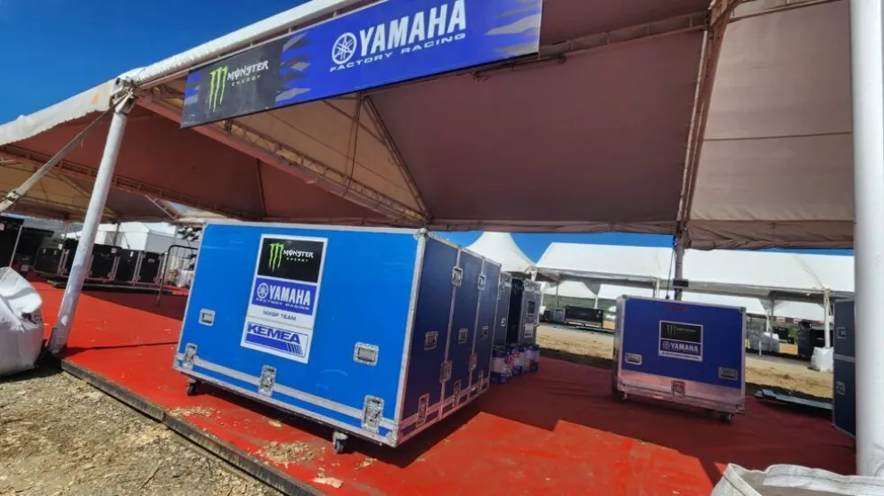 Yamaha ya está en Bariloche. Se viene un espectacular fin de semana con el Mundial. Foto: prensa oficial MXGP Argentina.