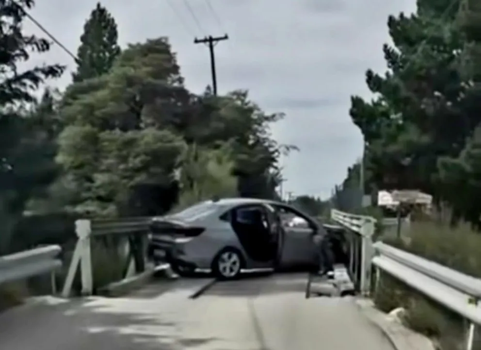 El accidente ocasionó la interrupción del tránsito en Colonia Suiza. Foto gentileza