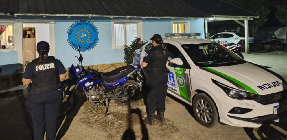 La moto habia sido denunciada como robada en el mes de enero. Foto gentileza: Policia RN