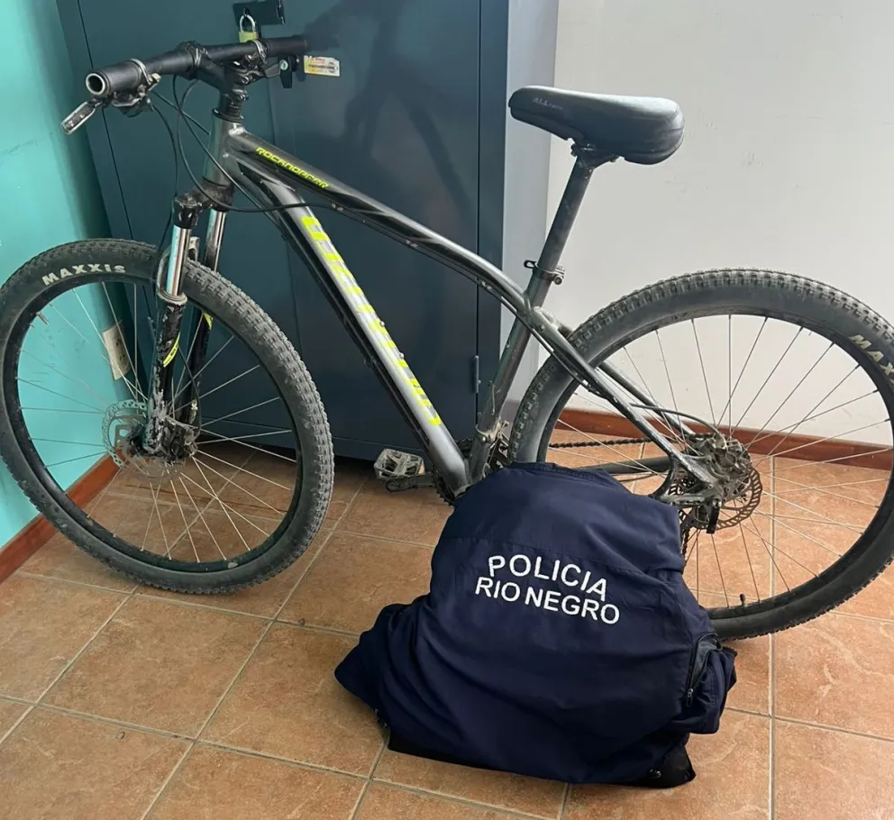 La bicicleta fue recuperada tras un operativo exitoso. Foto gentileza: Policia RN