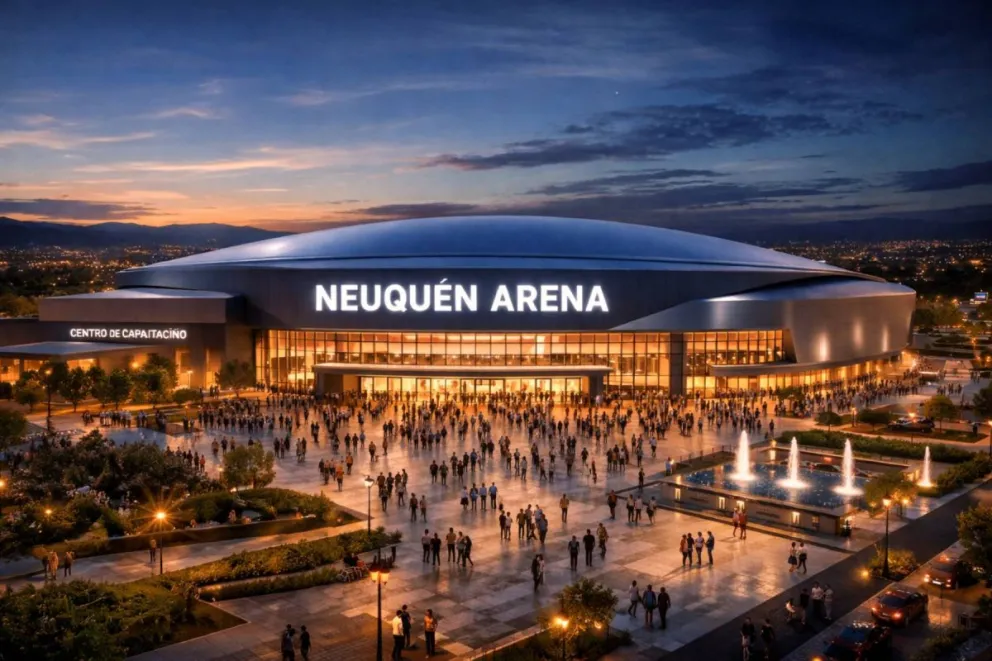 Cómo se vería el Neuquén Arena según la IA.