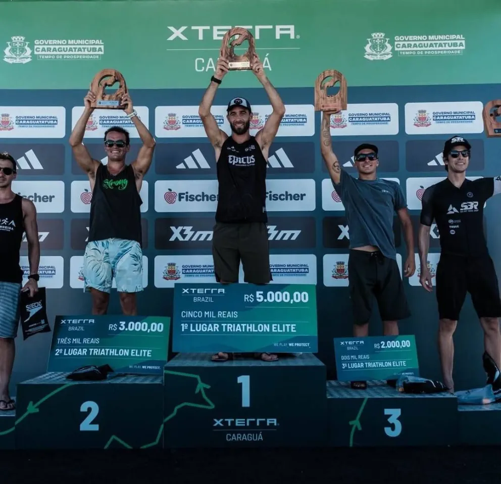 Fran Moisés, a la izquierda. Gran podio en Brasil. Foto: gentileza.