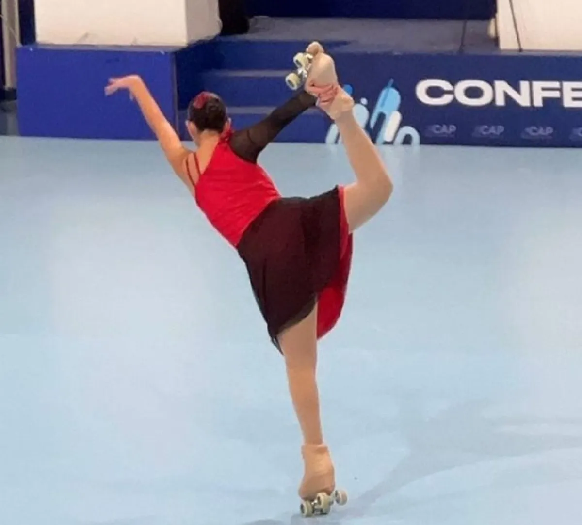 Rocío Rivero terminó entre las 30 mejores en el torneo más competitivo de patín artístico del país