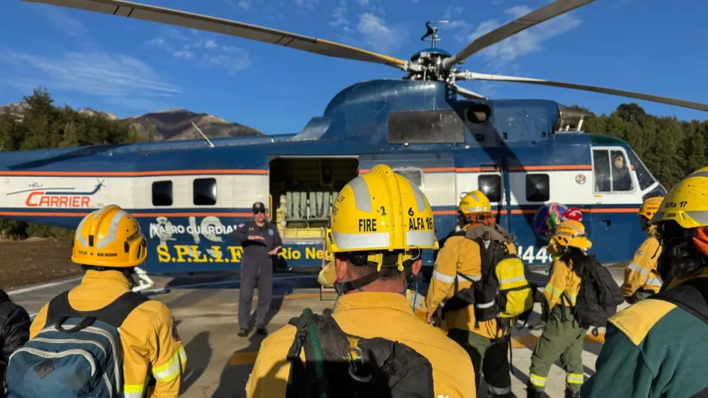 16 brigadistas participaron de la última práctica y capacitación de la temporada. Foto gentileza 