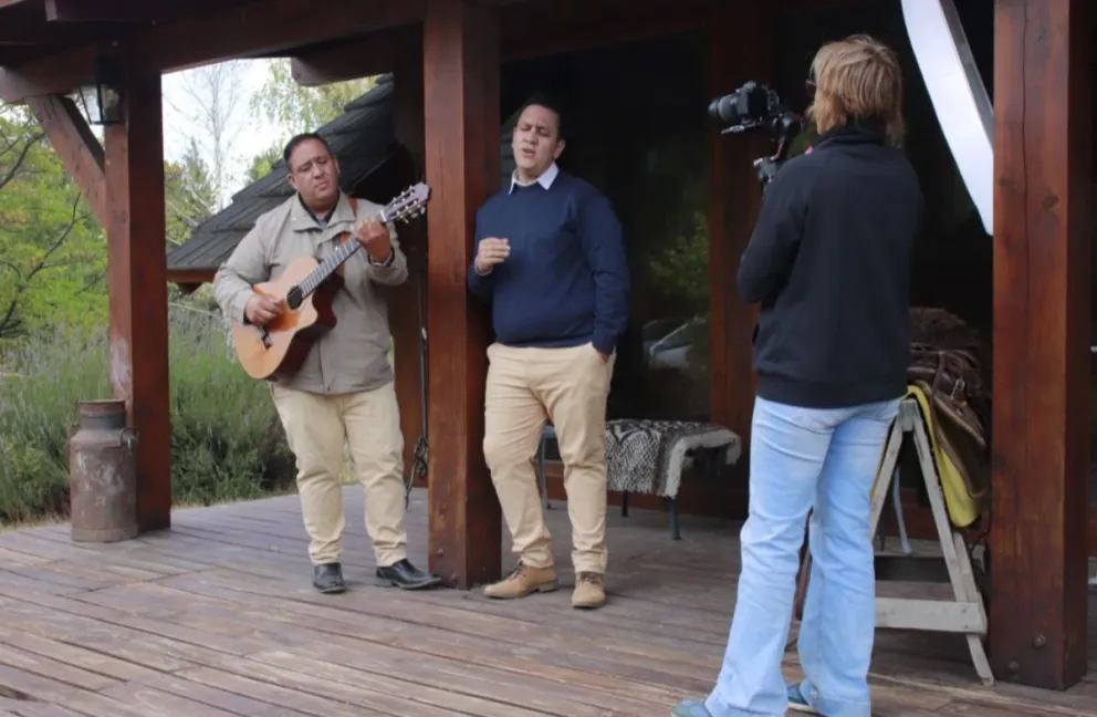 El video se grabó en plena estepa. Foto gentileza. 