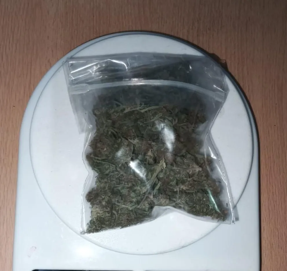 Tras la persecución, lograron interceptar a los jóvenes y recuperaron el material descartado. Fotos: Policía de Río Negro.