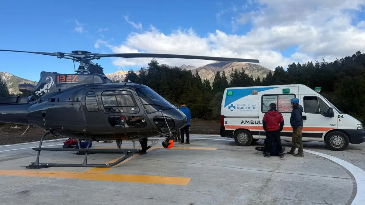 Evacuaron en helicóptero a una mujer diabética que se descompensó en la montaña