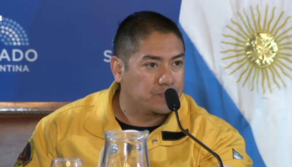 La exposición de Inalaf ante los presentes no dejó dudas: la tierra se defiende. Foto captura video. 