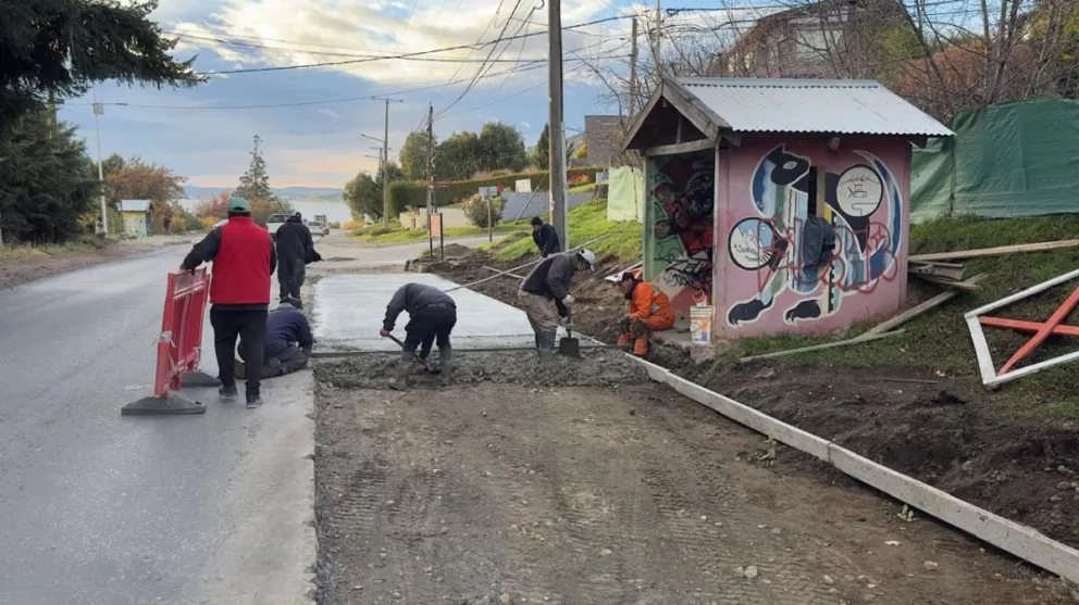Los trabajos se realizaron en la zona del kilómetro 4 de avenida Bustillo. Foto: Municipalidad de Bariloche.