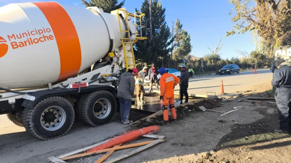  Las obras son ejecutadas con recursos y mano de obra municipal. Foto: Municipalidad de Bariloche.