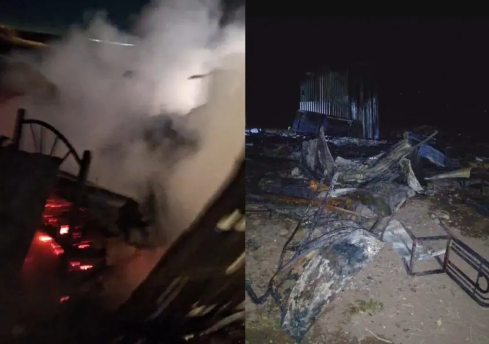 El incendio consumió la vivienda con todo adentro.