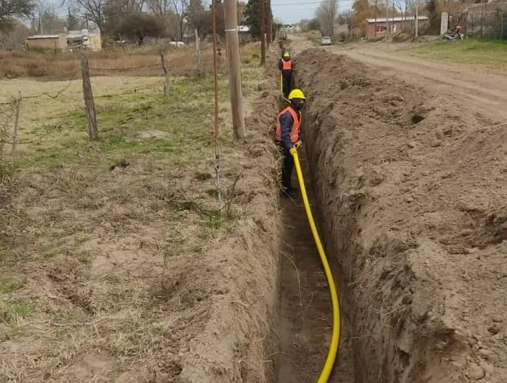 Dos obras de gas ampliarán la red en Allen y beneficiarán a 166 familias.
