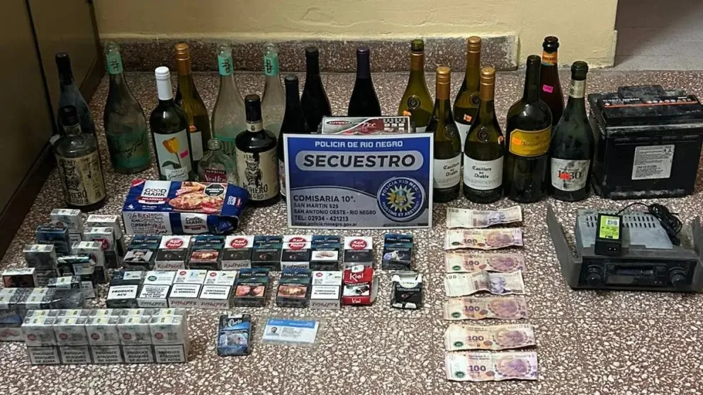 Los allanamientos permitieron recuperar la mercadería que había sido robada de un comercio. Foto: gobierno de Río Negro.