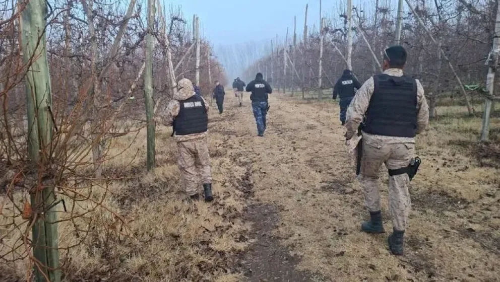 Policías de distintas unidades participaron en el procedimiento donde encontraron lo animales faenados. 