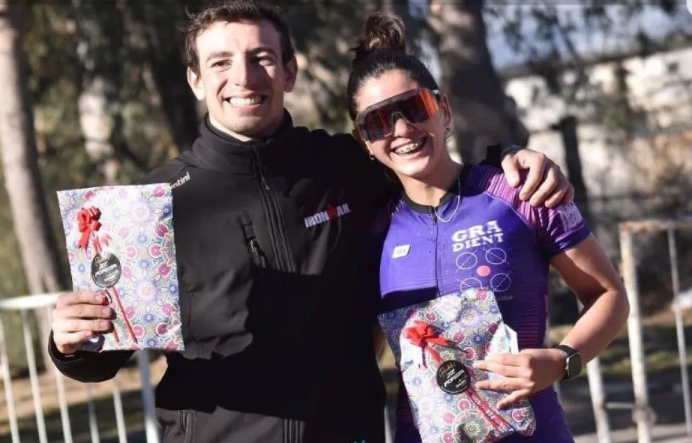 Francisco Cerezuela y Florencia Padial, los ganadores en Regina. Foto: gentileza.
