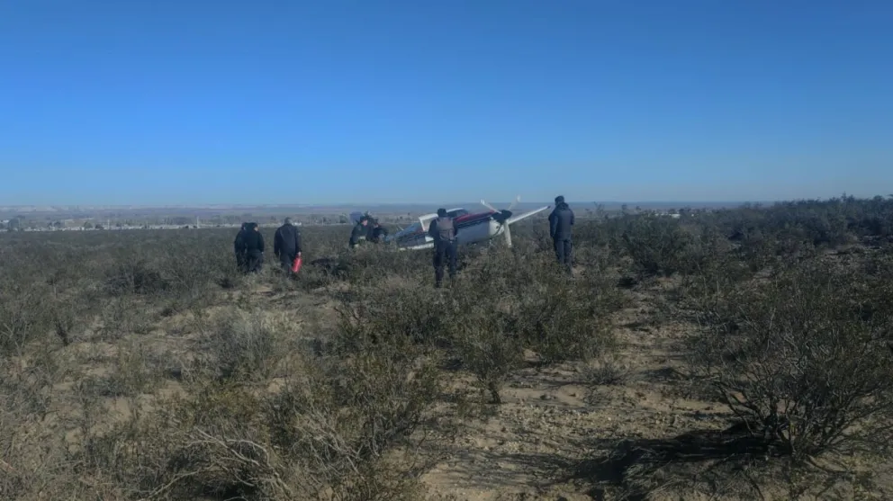 El hecho ocurrió en cercanías al aeropuerto local y no se registraron heridos. Foto: Policía de Río Negro.