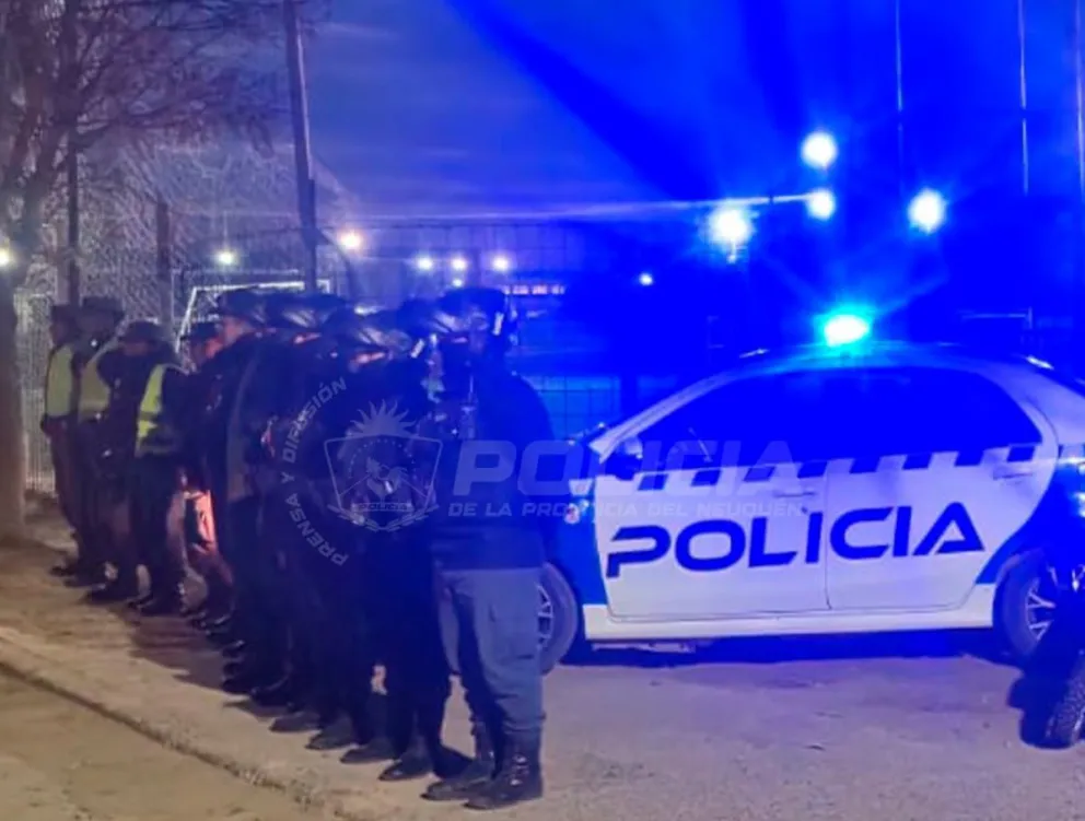 Operativo policial en Valentina Sur.