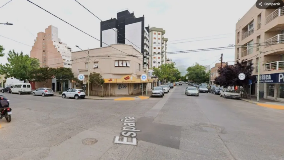 Intersección en que fue detenido el joven con las armas.
