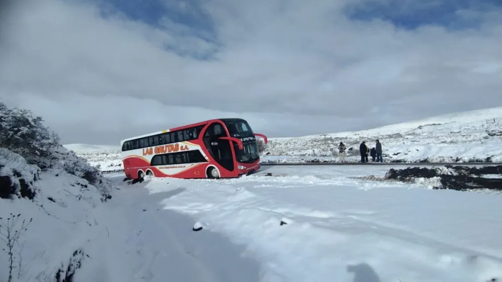 El colectivo logró completar el recorrido hacia Bariloche. Foto gentileza 