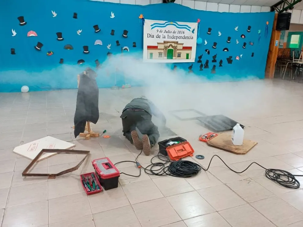El receso escolar permite desarrollar este tipo de obras con mayor facilidad. Foto gentileza