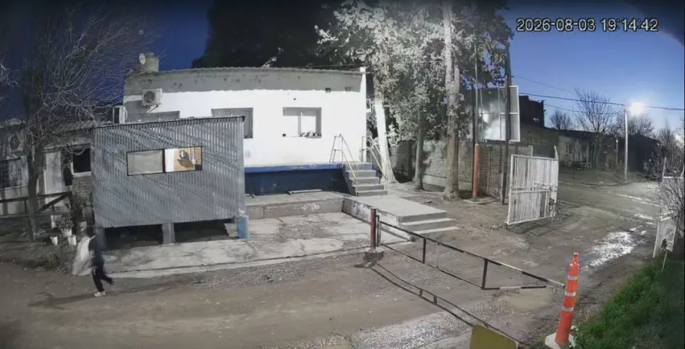 Las cámaras de seguridad captaron el ingreso de hijo y madre.