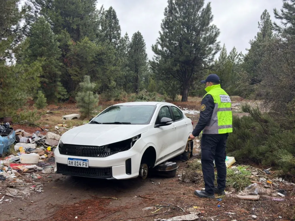 El Cuerpo de Seguridad Vial finalizó con éxito un operativo tras la denuncia por robo. Foto gentileza