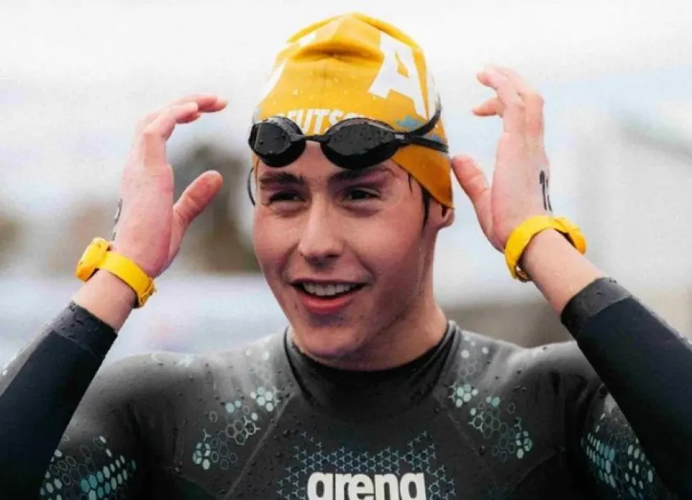 Tomás luego de su gran debut en aguas santafecinos. Un excelente primer paso en el Mundial. Foto: CADDA.