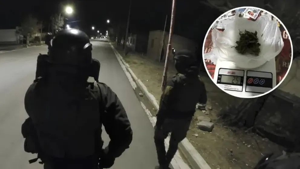 Operativo realizado en Los Menucos. (Foto: Policía de Río Negro)