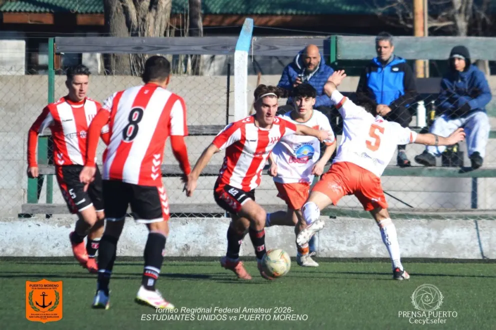 Estudiantes va por el tercer triunfo. Puerto Moreno quiere el primero. Foto: prensa club Puerto Moreno.