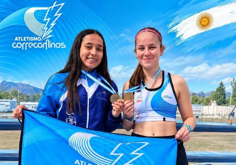 Elena y Emma, flamantes campeonas nacionales en categoría U16. Foto: gentileza.