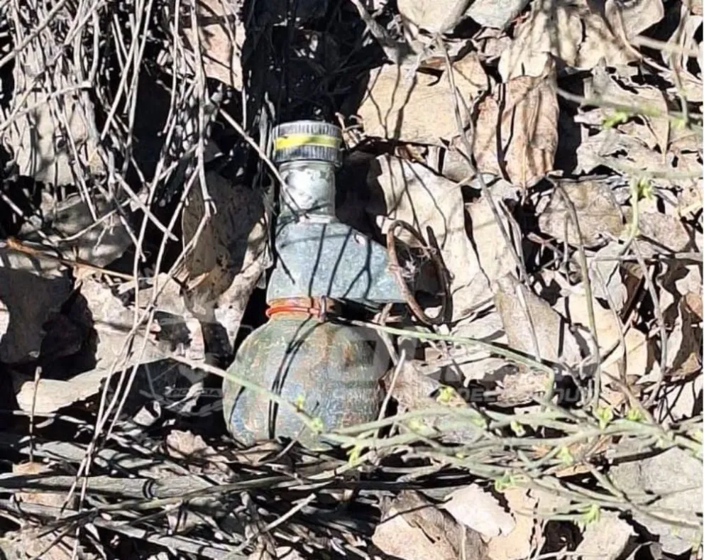 El objeto, presuntamente explosivo, fue encontrado por un vecino.