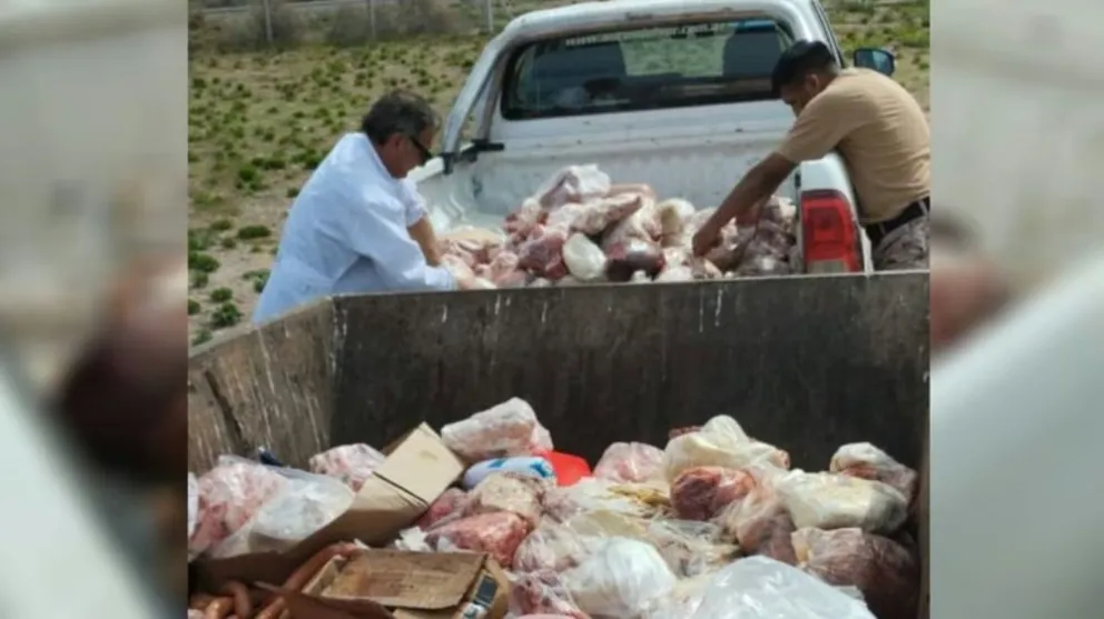 Carne decomisada.