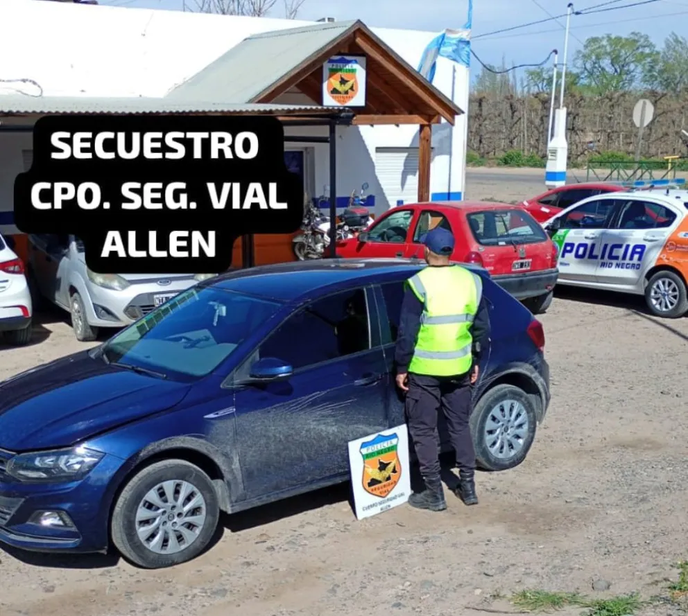 El auto fue detenido en un operativo.