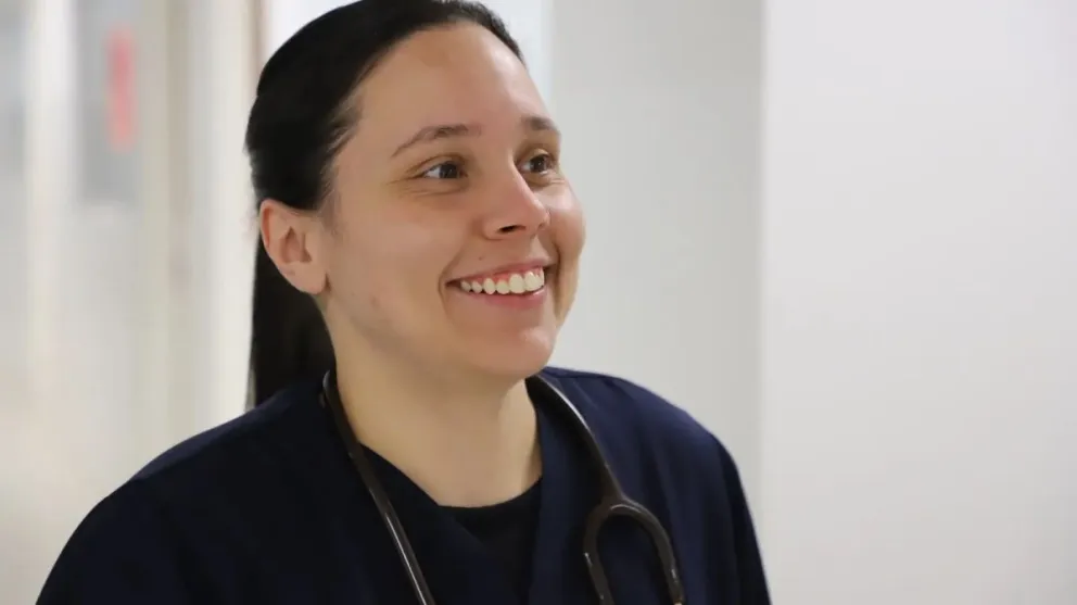 Brenda Da Silva, médica del Hospital de Cinco Saltos.