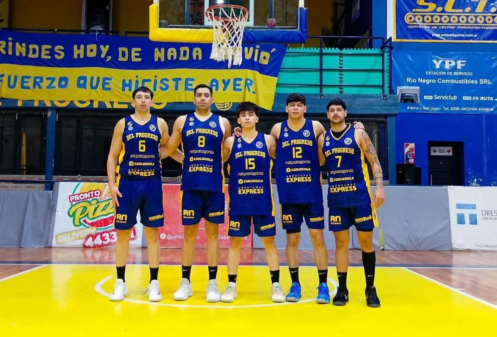 El cinco inicial de Del Progreso que volvió al triunfo en el Ascenso. Foto: gentileza.