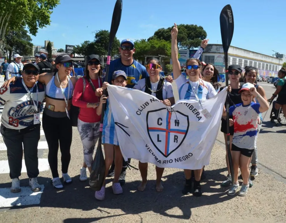 Toda la alegría del club viedmense en Entre Ríos. Foto: gentileza.
